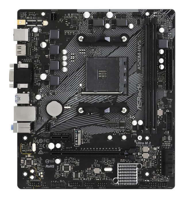 Asrock A520M-HVS AMD A520 Socket AM4 micro ATX - imagine 2