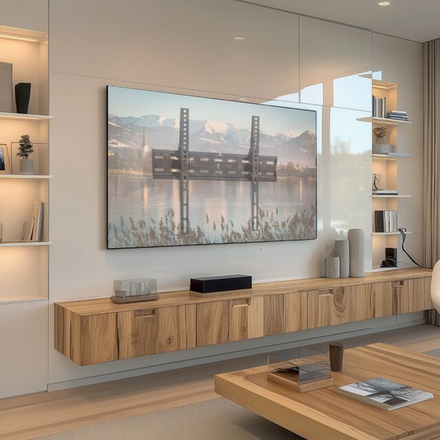 MACLEAN BRACKETS MC-862 Original Extra Sturdy Adjustable Easy Installation TV Bracket 26-55  40kg Universal Black max Vesa 400x400 - imagine 7