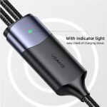 USAMS cable U71 2xUSB-C to USB-C 1.2m 100W PD Fast Charge black SJ551USB01 (US-SJ551) - imagine 2