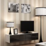 Cama TV stand VIGO 140 30/140/40 white/black gloss