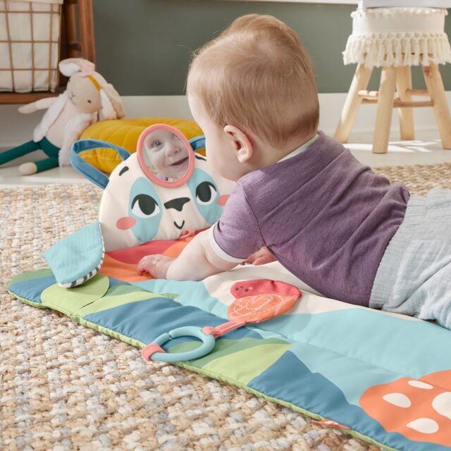 Fisher-Price Planet Friends Roly-Poly Panda Baby Activity Play Mat with 2 Toys - imagine 4
