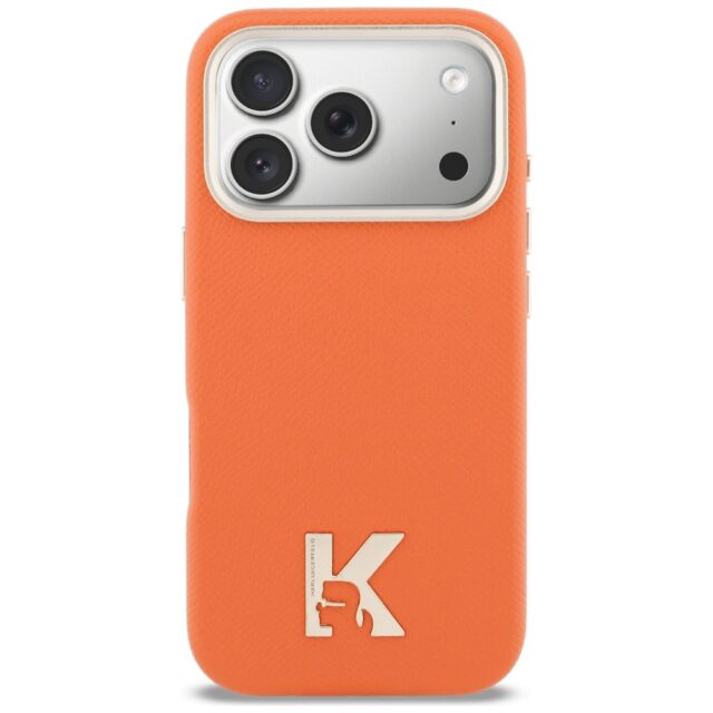 Case Karl Lagerfeld Karl Head Logo       MagSafe for iPhone 17 Pro orange - imagine 3
