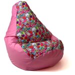 Sako bag pouffe pear print pink fairy L 105 x 80 cm