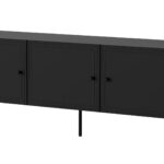 RTV 3D cabinet PALAZZO BIS 151x40x60 black matt