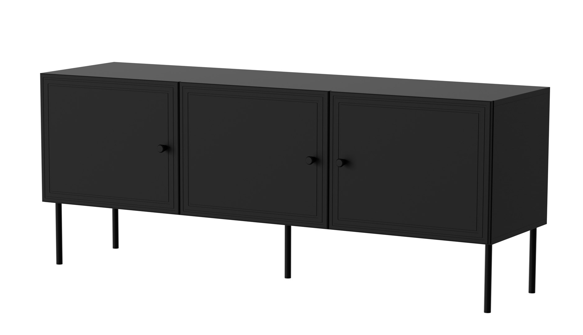 cps-2bbc9886571e1f4ec34dbed7c9c7a8c3-2026-01-15-19-13-58 RTV 3D cabinet PALAZZO BIS 151x40x60 black matt - imagine 1