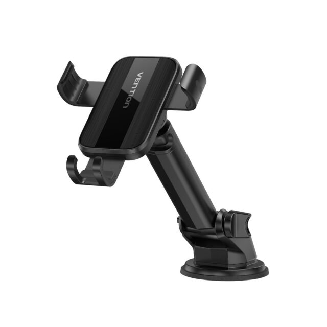 Vention Auto-Clamping Car Phone Mount With Suction Cup Black Square Type - imagine 5