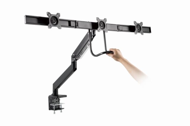 Gembird MA-DA3-03 monitor mount / stand 68.6 cm (27 ) Desk Black - imagine 21