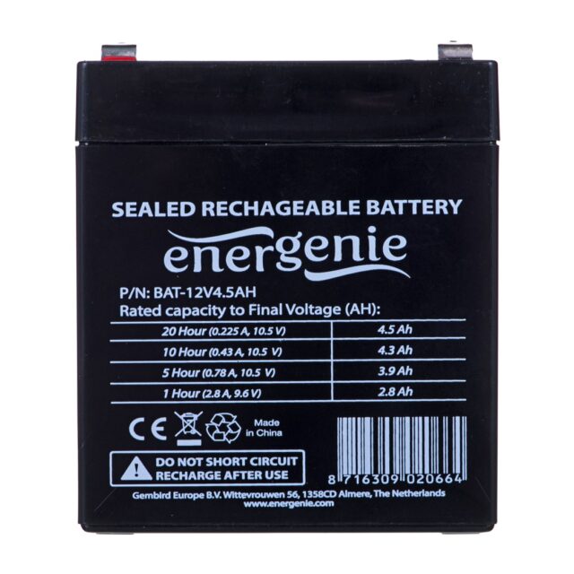 Gembird BAT-12V4.5AH UPS battery 12 V - imagine 3