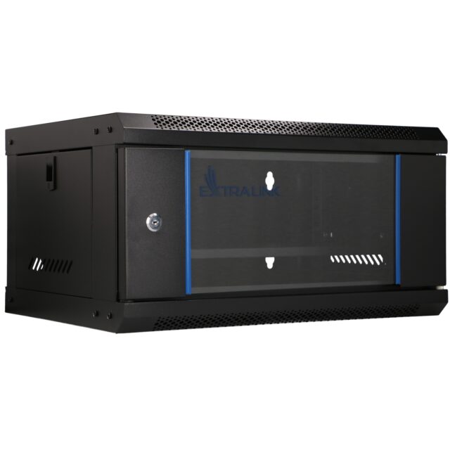 EXTRALINK LITE 4U 530X400 WALL-MOUNTED RACKMOUNT CABINET BLACK - imagine 8