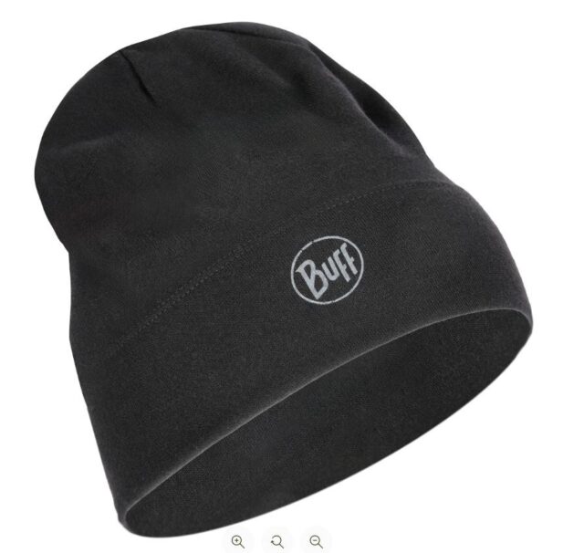 BUFF MERINO MIDWEIGHT BEANIE SOLID BLACK Cap. - imagine 2