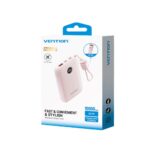 Powerbank Vention 10000mAh 2 x USB-C 1x USB-A z wyświetlaczem 22 5W różowy - imagine 4