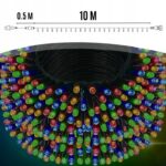 EXTRALINK LAMPKI CHOINKOWE ŚWIĄTECZNE 100LED OZDOBNE MULTIKOLOR NA BATERIE 10,5M - imagine 5