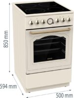 Gorenje GECS5B70CLI Freestanding cooker Electric Ceramic Ivory - imagine 7
