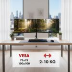 Maclean 2 monitor mount  gas spring  17 -32   2-10kg  black  MC-136 - imagine 12