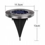 Maclean MCE318 LED Solar Pathway Lights with Ground Spike 12 LED SMD Neutral White 4000K 0.7 W Solar Lamp for Outdoor Path Light Garden Lights IP44 - imagine 2