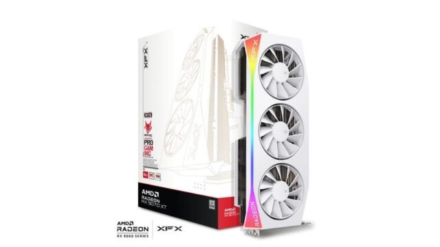 Graphics card. XFX Mercury RX 9070XT OC White G RGB 16 - imagine 4