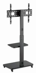 Gembird TVS-75S-02 TV floor stand with caster wheels  37  - 75   black - imagine 2