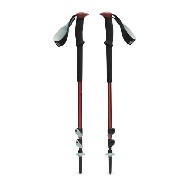 Trekking poles Black Diamond Trail Back Trekking Poles Iron Red - imagine 2