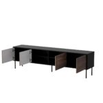 Cama CORTINA 4D TV cabinet 200x40x55 black/walnut - imagine 2