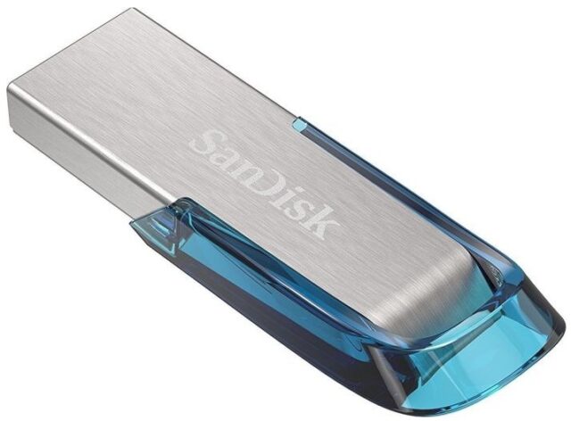 SanDisk Ultra Flair USB flash drive 32 GB USB Type-A 3.2 Gen 1 (3.1 Gen 1) Blue  Silver - imagine 2