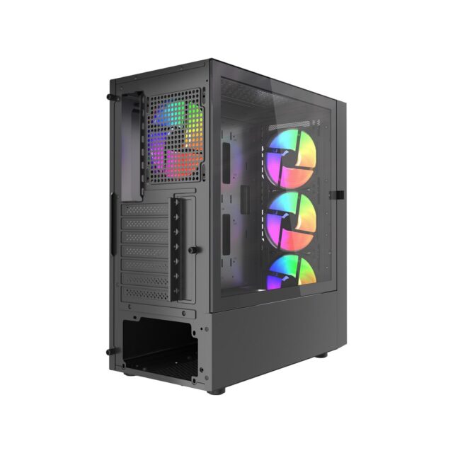 Gembird CCC-FC-4300 Gaming ATX Computer Case Fornax 4300  ARBG backlight  black - imagine 6