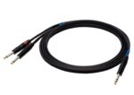 SSQ JSJM1 SS-1452 Cable Jack Stereo - 2x Jack Mono 1 m Black - imagine 2