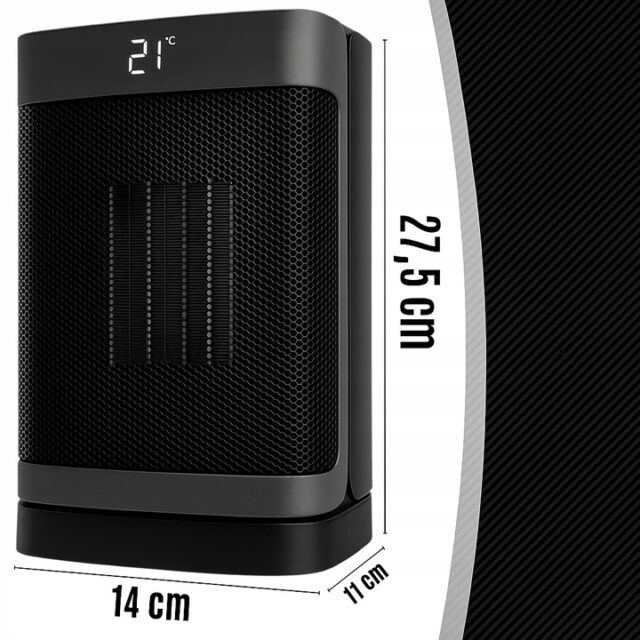 EXTRALINK GRZEJNIK ELEKTRYCZNY KOLUMNOWY CERAMICZNY FARELKA 1500W PILOT LED - imagine 4