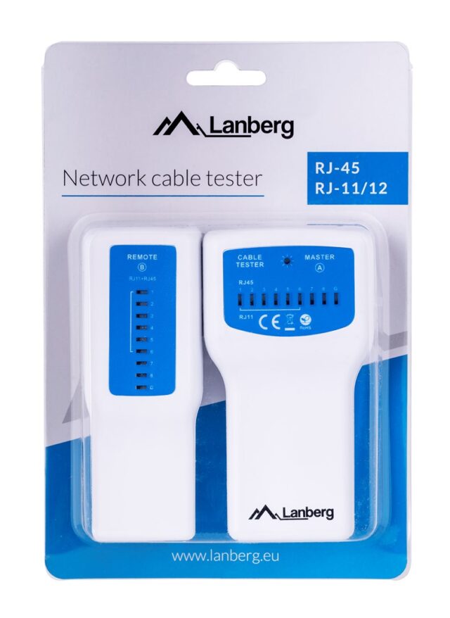 Lanberg NT-0402 network cable tester PoE tester Blue  White - imagine 2