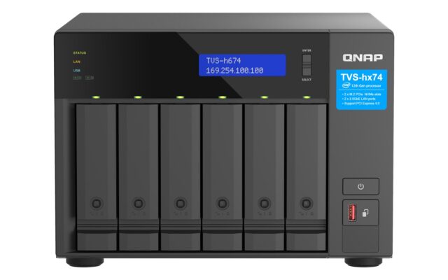 QNAP TVS-H674 NAS Tower Intel® Core™ i5 i5-12400 32 GB DDR4 QuTS hero Black - imagine 6