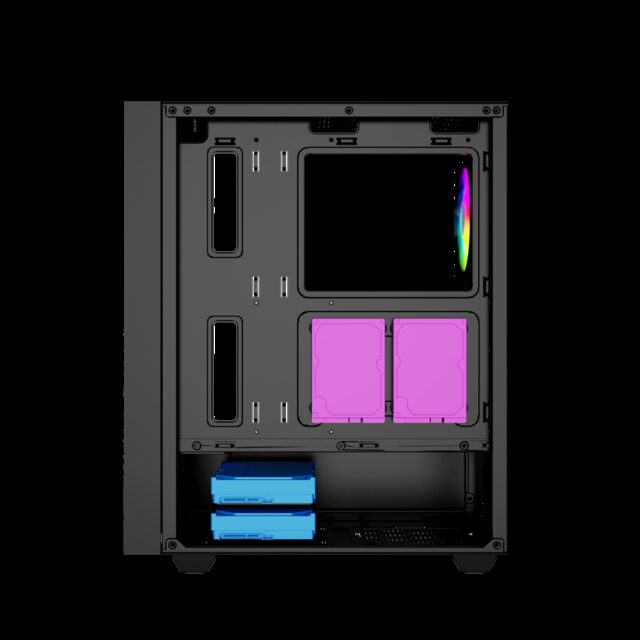 Gembird Fornax 4000 ARGB gaming ATX computer case  Midi Tower  backlight  Black - imagine 9