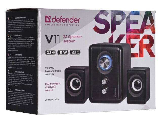 Computer speakers DEFENDER V11 2.1 11W USB - imagine 9