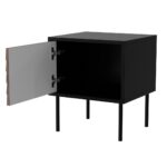 Bedside cabinet  2 pcs. CORTINA 45x40x51 black/walnut - imagine 2