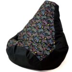 Sako bag pouffe Pear print black-pad player XL 130 x 90 cm