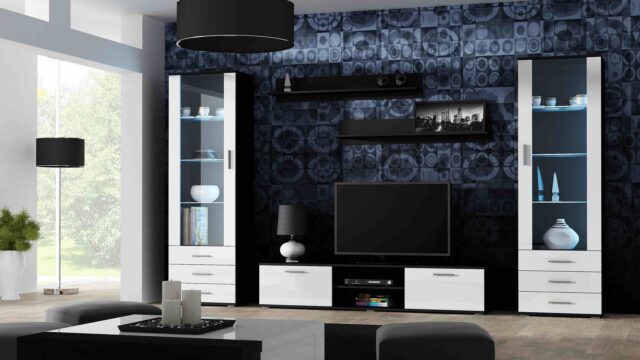 Cama TV stand SOHO 180 black/white gloss - imagine 7