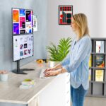 Techly ICA-LCD 2520V monitor mount / stand 68.6 cm (27 ) Desk Black - imagine 11