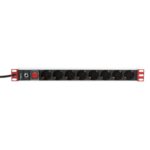 Techly Rack 19  Power Strip 8 Outlets Schuko Plug