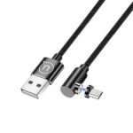 USAMS Kabel kątowy magnetyczny U54 1mmicroUSB czarny/black SJ446USB01 (US-SJ446)