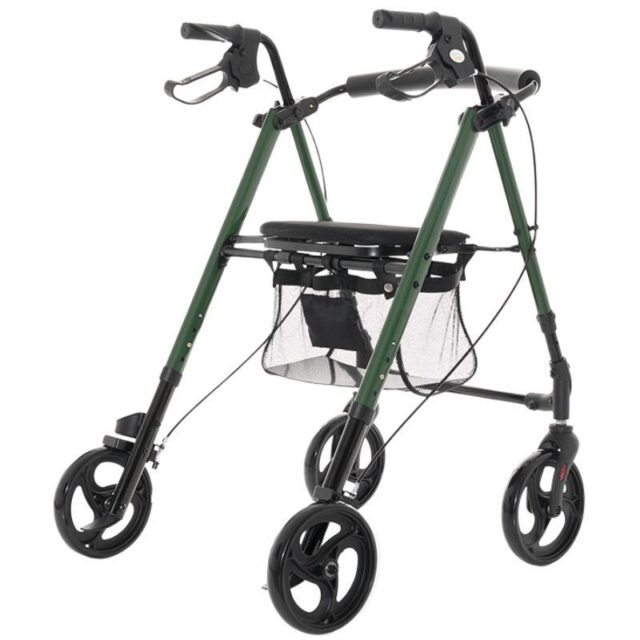 Rehabilitation support with seat and bag for seniors Green - imagine 3