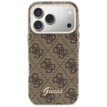 Case Guess 4G Script MagSafe for iPhone   17 Pro brown - imagine 3