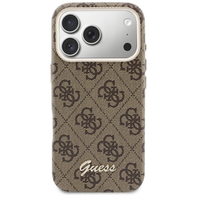 Case Guess 4G Script MagSafe for iPhone   17 Pro brown - imagine 3