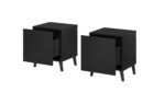 Cama bedside cabinet NOVA 44x40x52 mat black - imagine 2