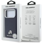 Case Karl Lagerfeld Karl & Choupette     Head Pins Saffiano MagSafe for iPhone 17 Pro Max blue - imagine 8
