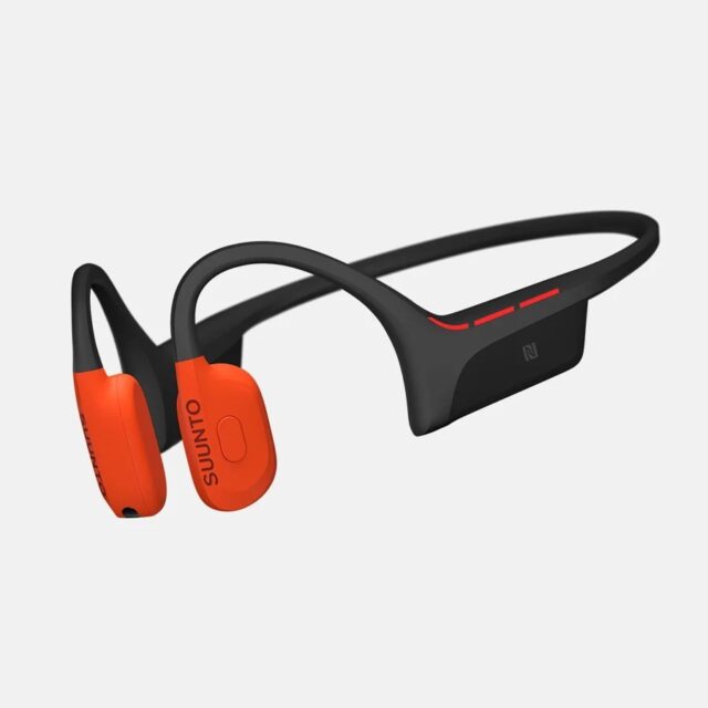 Suunto Wing 2 Coral Orange wireless bone conduction headphones with power bank - imagine 4
