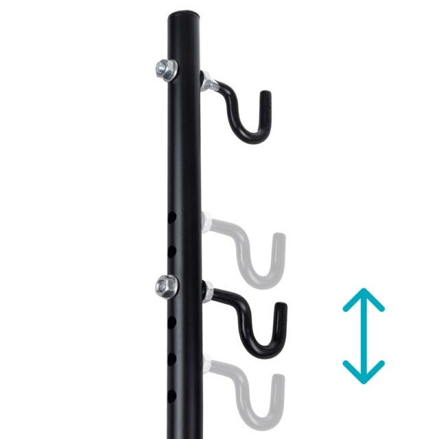 Maclean Bicycle Service Floor Mount Steel Adjustable Height 20kg MTB Bikes Wheels up to 27.5 - imagine 6