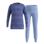 Thermal underwear - Odlo Set long ACTIVE WARM SET size 104 cm Blue