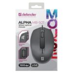 MOUSE DEFENDER ALPHA MB-507 OPTICAL 1000dpi 3P BLACK SILENT CLICK - imagine 5
