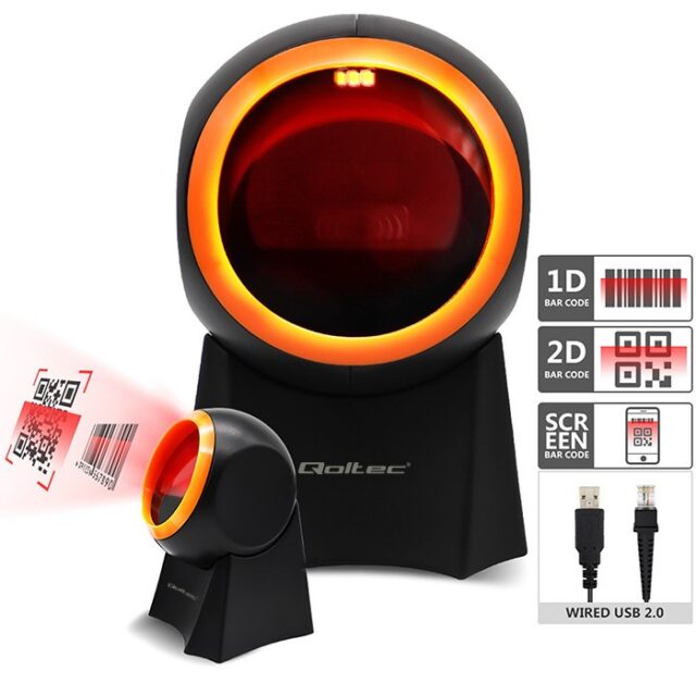 Qoltec 50857 Wired desktop barcode scanner 1D | 2D - imagine 6