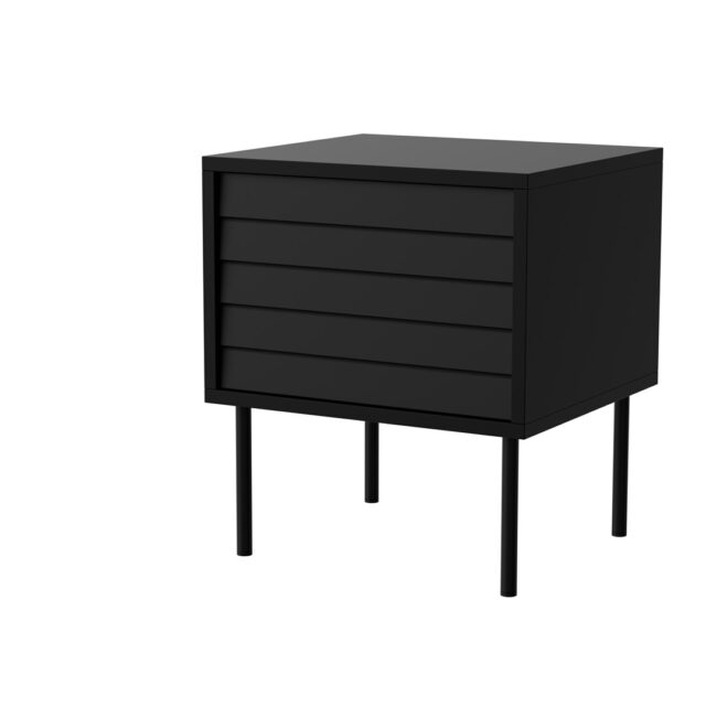 Cama Bedside cabinet  2 pcs. CORTINA 45x40x51 black - imagine 4