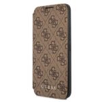 Guess GUBKS22MG4GFBR S22+ S906 brown book 4G Metal Gold Logo