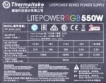 Computer power supply THERMALTAKE LITEPOWER RGB 550W  24-pin - imagine 2